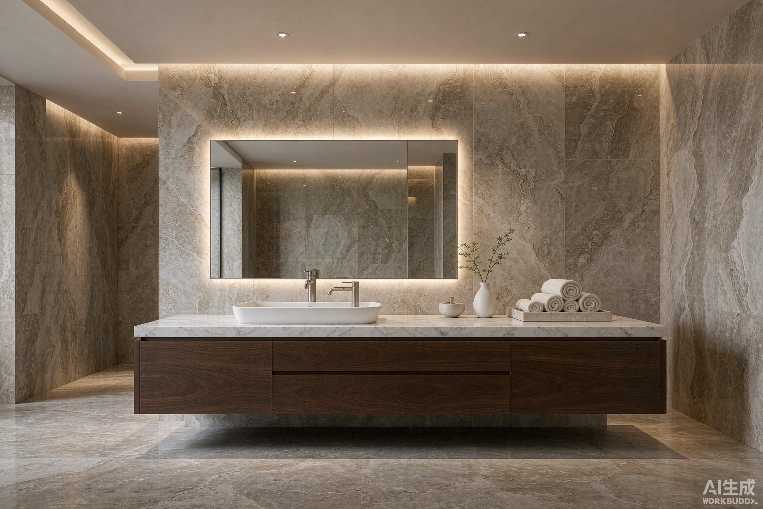 Granite vanity countertop